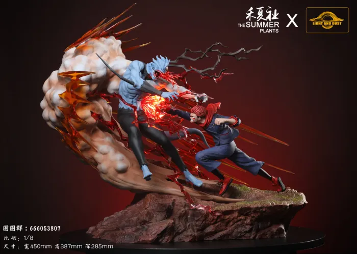 Light and Dust Studio Jujutsu Kaisen Itadori Yuji VS Mahito – 18 Scale Statue with LED