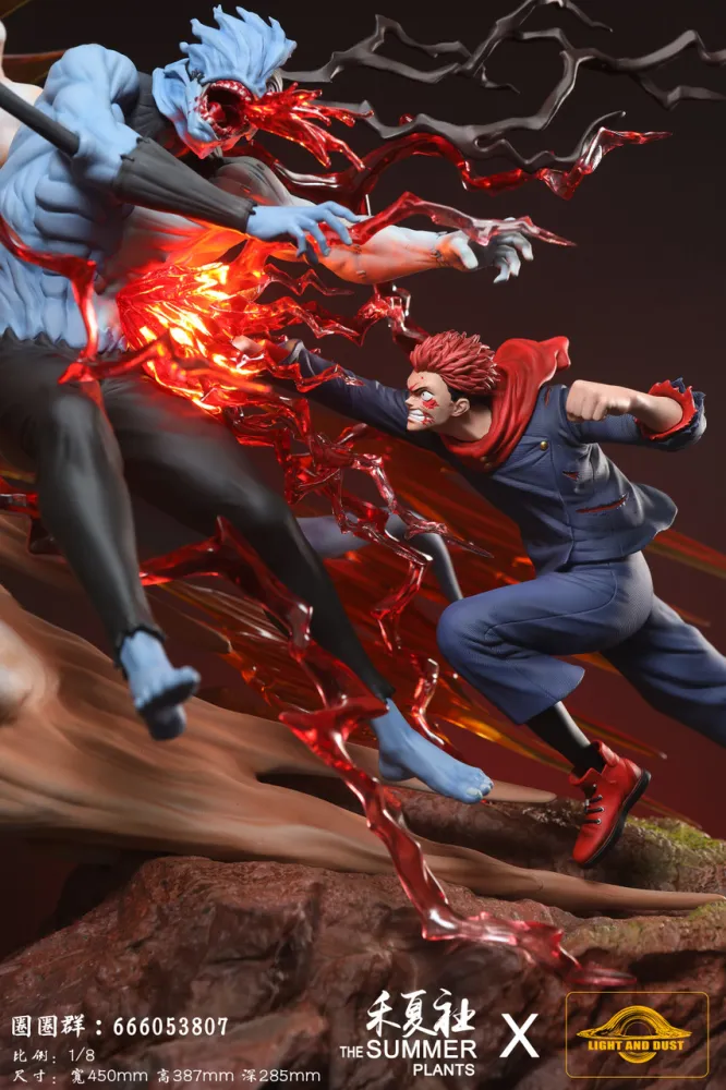 Light and Dust Studio Jujutsu Kaisen Itadori Yuji VS Mahito – 1/8 Scale Statue with LED - Image 2