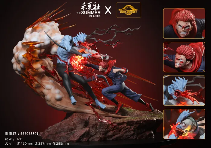 Light and Dust Studio Jujutsu Kaisen Itadori Yuji VS Mahito – 1/8 Scale Statue with LED - Image 3