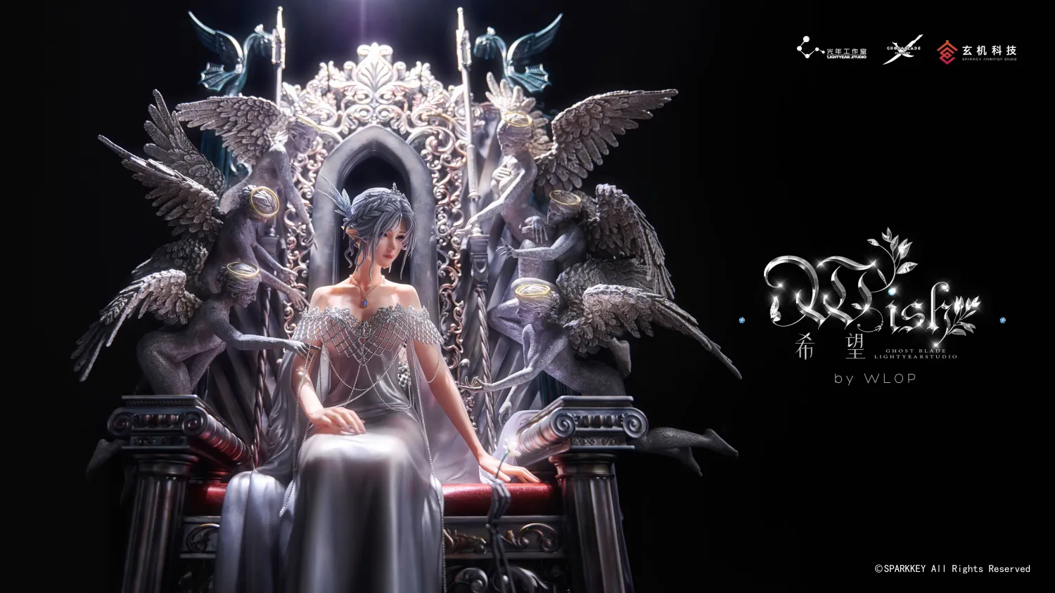 Lightyear Studio Ghost Blade “WISH” Queen’s Seat – 1/4 Scale Statue - Image 5
