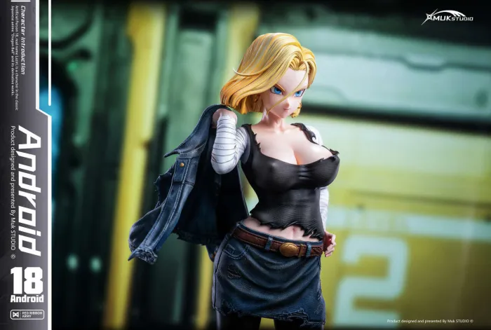 MUK Studio Dragon Ball Android 18 – 1/4 Scale Statue with LED - Image 3