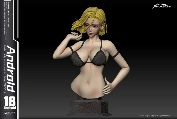 MUK Studio Dragon Ball Android 18 – 1/4 Scale Statue with LED - Image 7