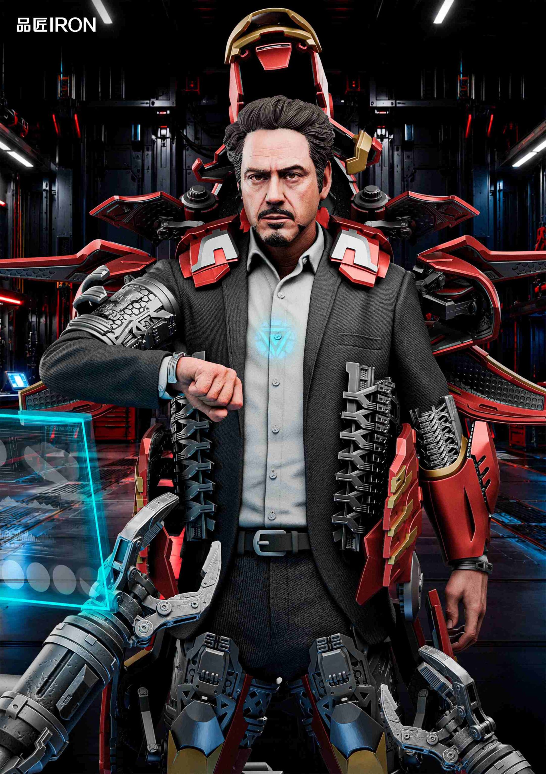 Detail of the Tony Stark collectible
