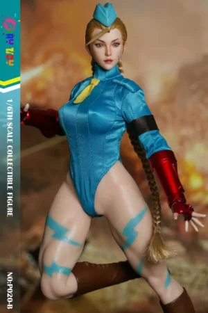 Play Toy Studio  Blue Fighting Female Warrior  16 Scale Action Figure – PT-P020B