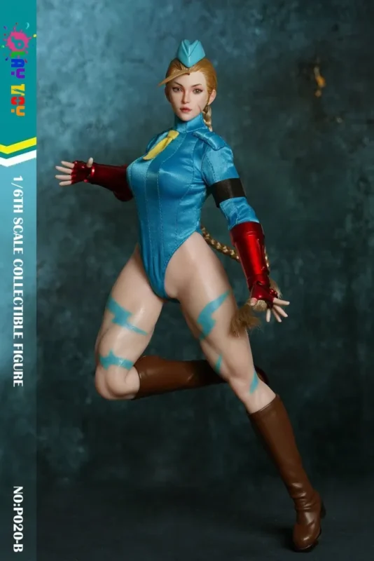 Play Toy Studio Blue Fighting Female Warrior 16 Scale Action Figure – PT-P020B