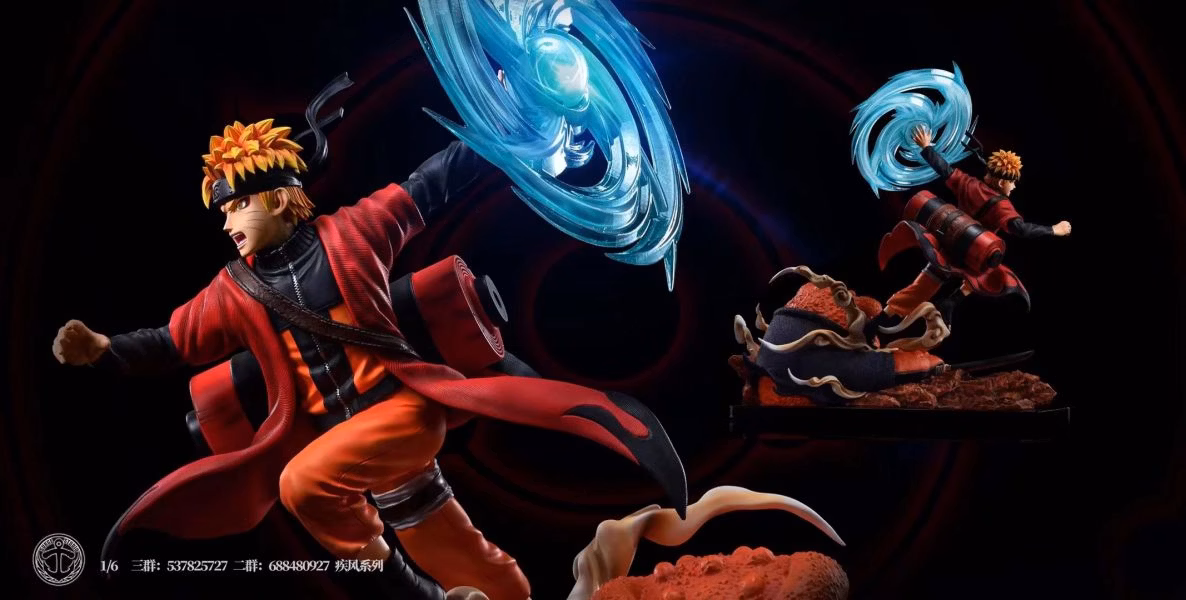 Surge Studio Naruto Sasuke Uchiha and Naruto Uzumaki Resin PU Collectible Statues