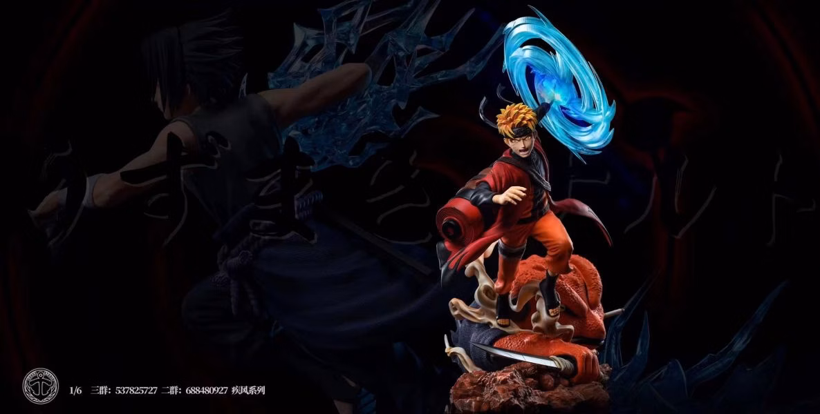 Surge Studio Naruto Sasuke Uchiha and Naruto Uzumaki Resin PU Collectible Statues