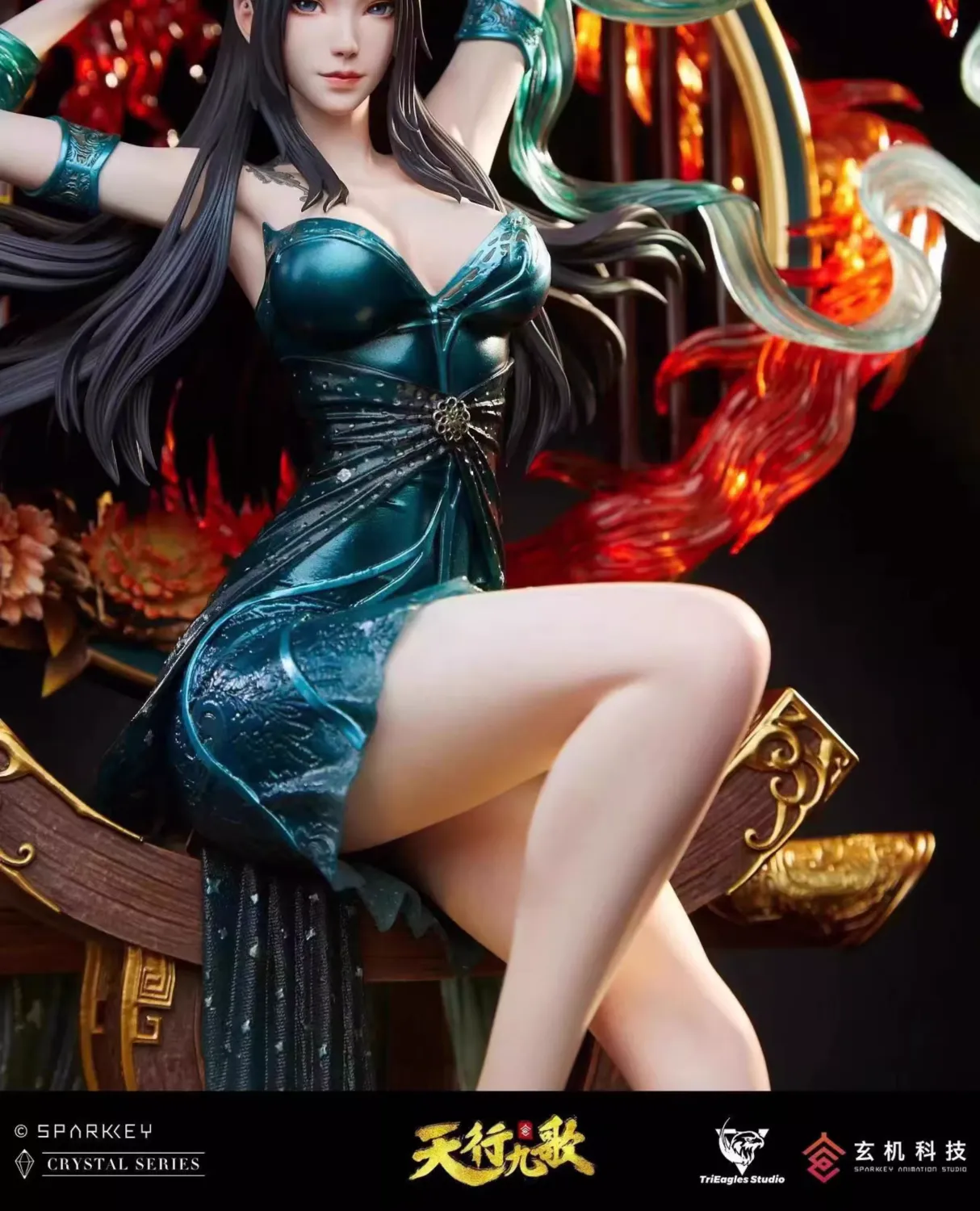 TriEagles Studio Nine Songs in the Sky Flame Lingji (Yan Lingji) – 1/4 Scale Licensed Statue - Image 5