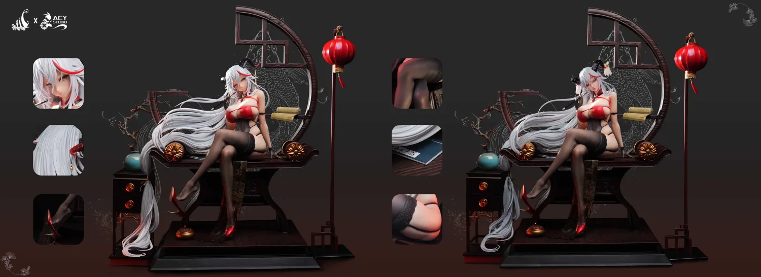 Xpic Studio X Acy Studio Azur Lane KMS Ägir – XP-02 – 1/4 Scale Resin Statue - Image 10