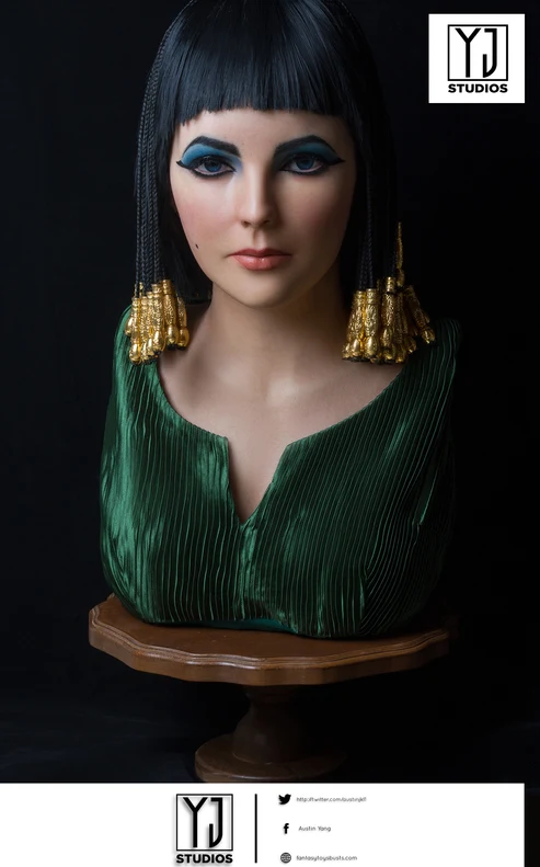 Cleopatra Bust Statue by YJ Studio