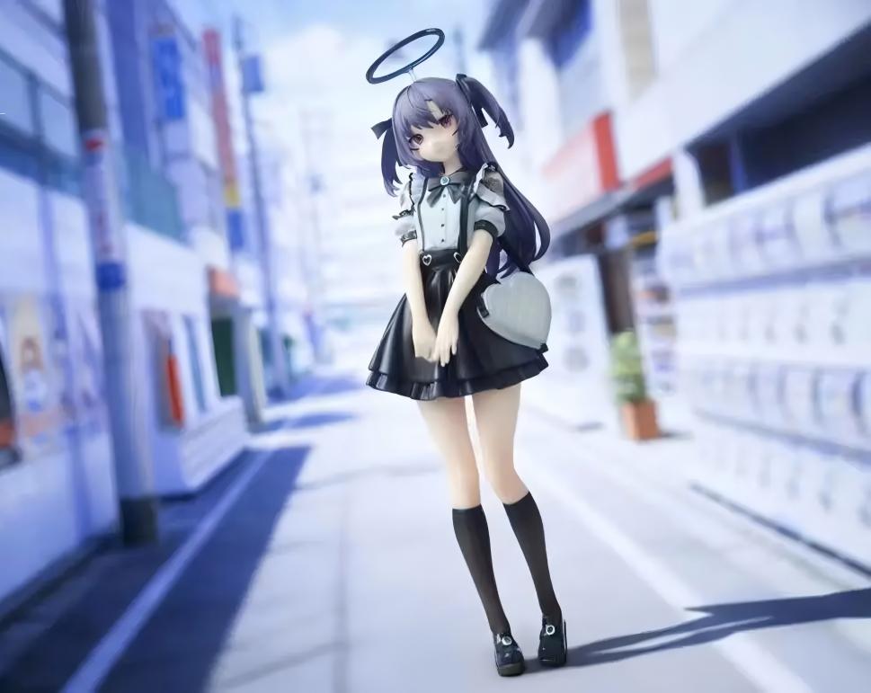 Detail of the light blue outfit on the ZJ Studio Yuuka statue