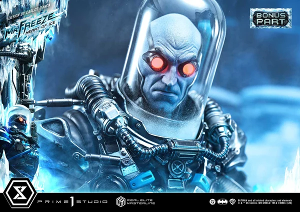 Alternate angle of the Mr. Freeze statue